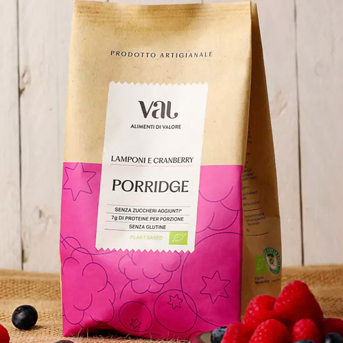 Porridge Bio Lamponi e Cranberry 300g
